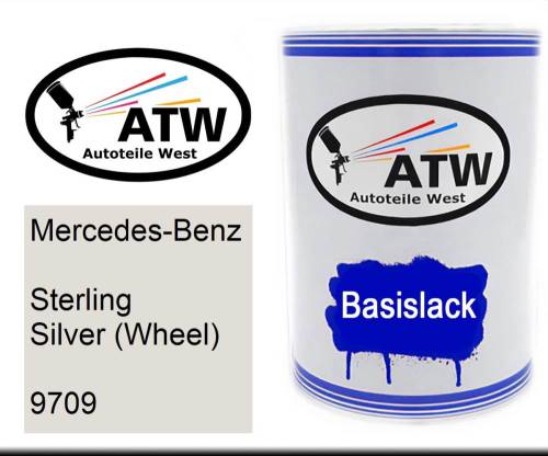 Mercedes-Benz, Sterling Silver (Wheel), 9709: 500ml Lackdose, von ATW Autoteile West.